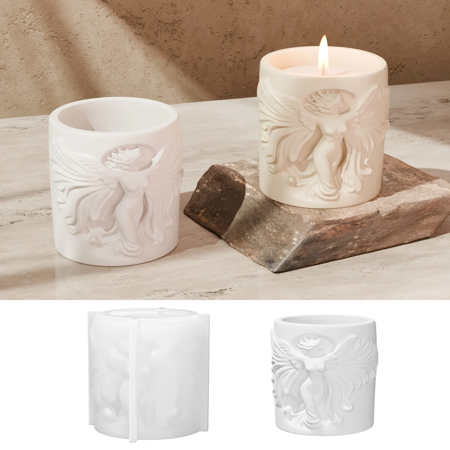 Angel Relief Cup Resin Silicone Mold, Which Can Be Used For Resin Making, Scented Candles, Rich In Mythological Atmosphere, Exquisite Cultural And Creative Festival Souvenirs, And A Very Good Gift