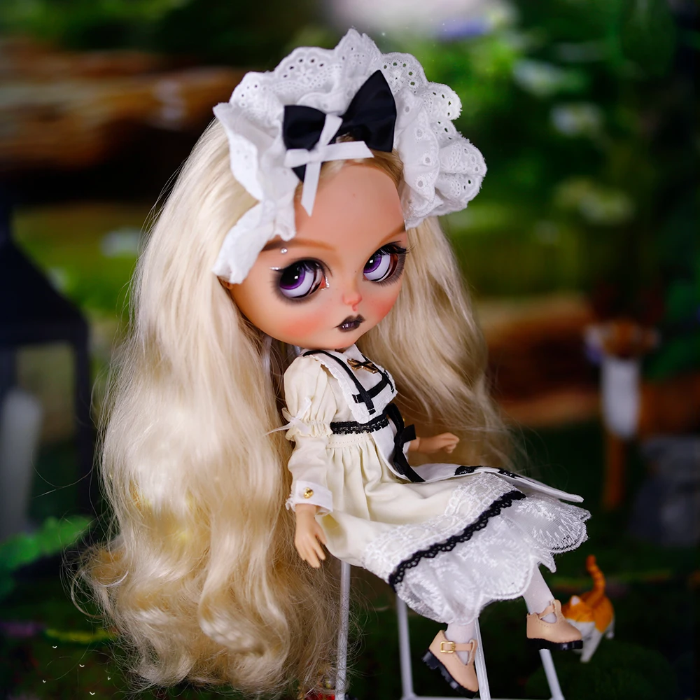 Dark Elf ICY DBS Blyth Doll Matte Face Tan Skin 1/6 BJD Azone S Anime Girl Custom Art Collection