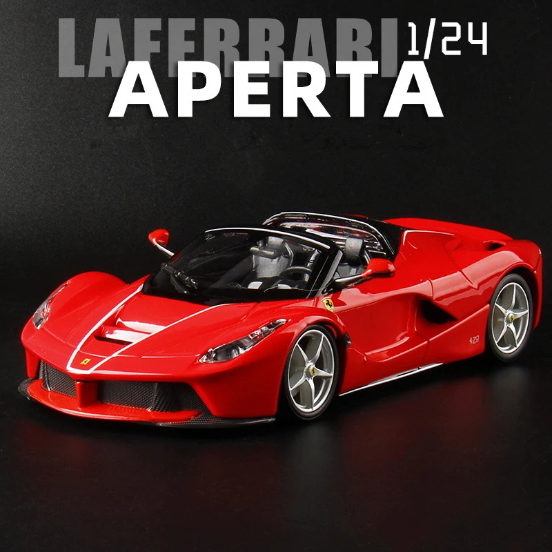 1:24 Laferrari Alloy Open Sports Car Model Diecasts & Toy Vehicles Metal Car Model Simulation Sound and Light Kids Gift