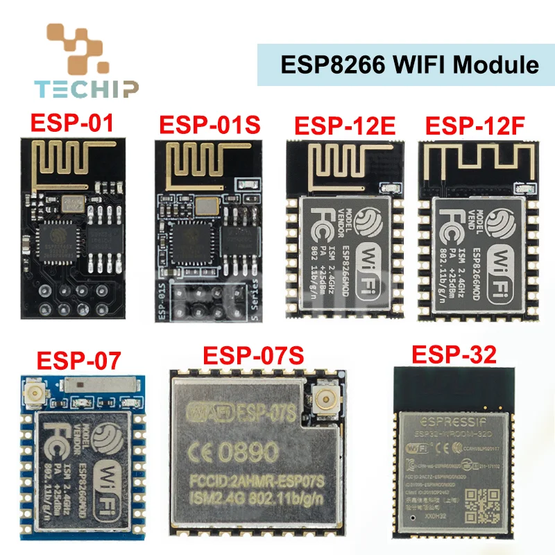 ESP-01 ESP-01S ESP-07 ESP-07S ESP-12 ESP-12E ESP-12F ESP-32 ESP8266 WIFI wireless module wireless transceiver 2.4G