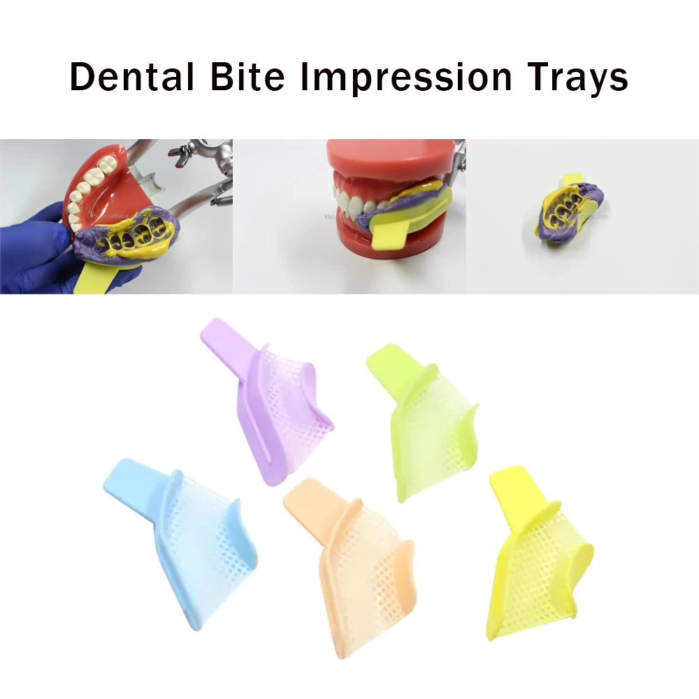 

Dental Bite Trays Impression Partial Posterior Teeth Registration With Net 20pcs/Box Cotisen Disposable Dentist Tools Instrument