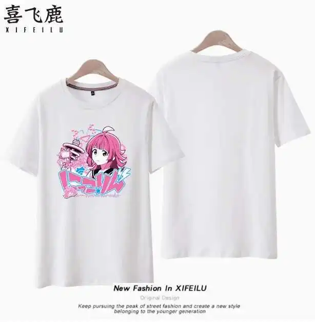 

Anime Lovelive Tennouji Rina Short Sleeve T-Shirt Summer Cosplay Costume Casual Student Loose Tops anime
