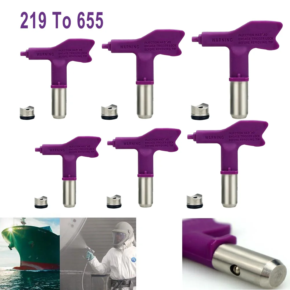 Airless Spray Gun Tip Nozzle Purple Airbrush Paint Spray Tip Nozzle 209/243/245/531/533/535/545/645/655 Paint Sprayer Power Tool