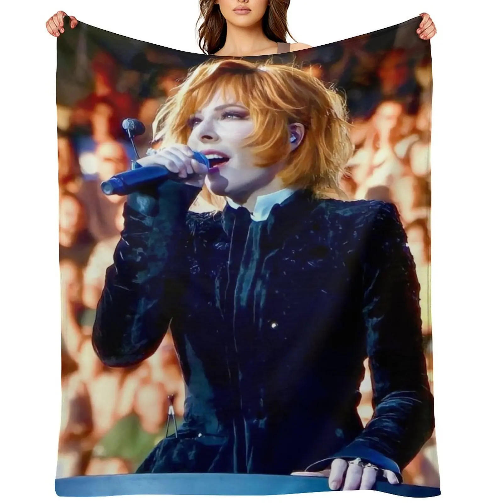 

Myl¨ne Farmer Nevermore concert 2024 Throw Blanket Single Large For Sofa Thin valentine gift ideas Blankets