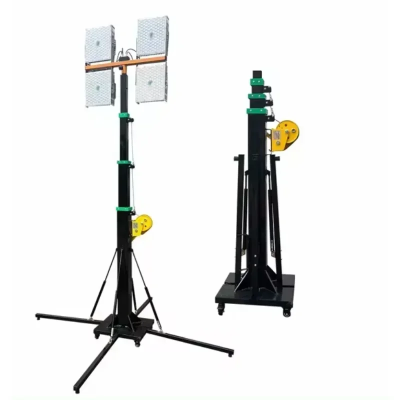 Telescoping Mast With Retractable Supporting Base Push Up Pole Telescopic Masts