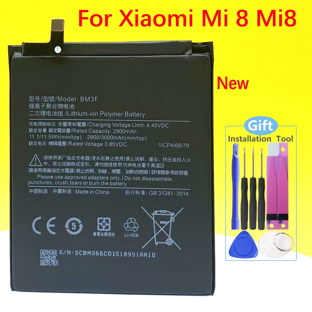 

NEW BM3F Battery For Xiaomi Mi 8 Mi8 Explorer Mi8 Pro Replacement Smartphone/Smart Mobile phone