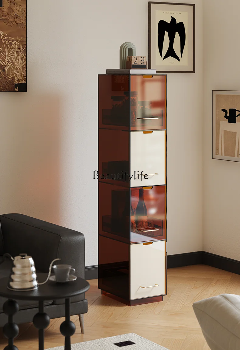 

Acrylic Narrow Edge Cabinet Bookshelf Floor-standing Storage Rack Display Organizer