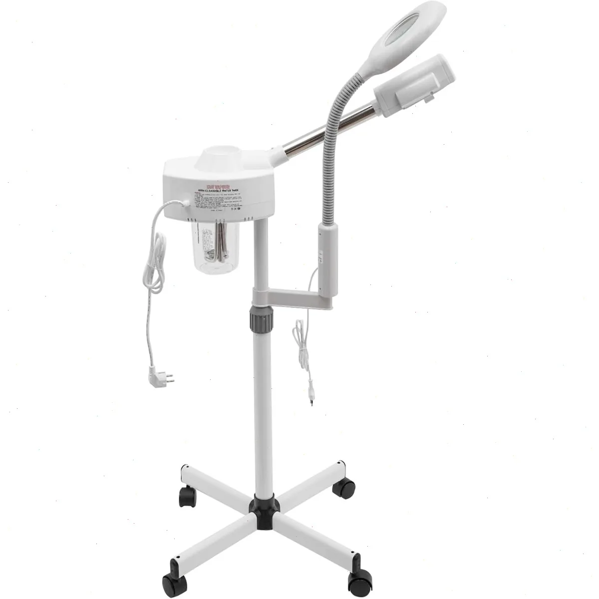 Vaporizzatore Facciale, Macchina per Trattamenti Viso, Vaporizzatore per la Cura della Pelle 2 in 1, Serbatoio Grande da 600ml con Cavo da 2m per Cura della Pelle a Casa e in Salone