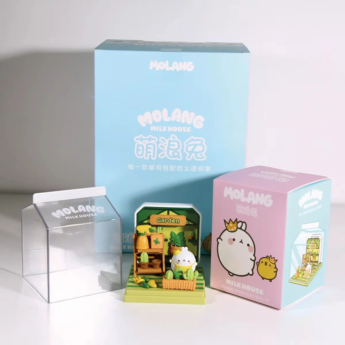 Kawai Molang Kelinci Lucu Toko Mini Tren Kotak Buta Seri Gambar Mainan Anak-anak Model Ornamen Desktop Hadiah Ulang Tahun Dekoratif