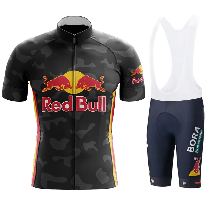 Complete Cycling 2024 Mtb Bicycle Jersey Red Bull Tricuta Man Men\'s Clothing Bib Jacket Suit Clothes Summer Pants Bike Gel Male