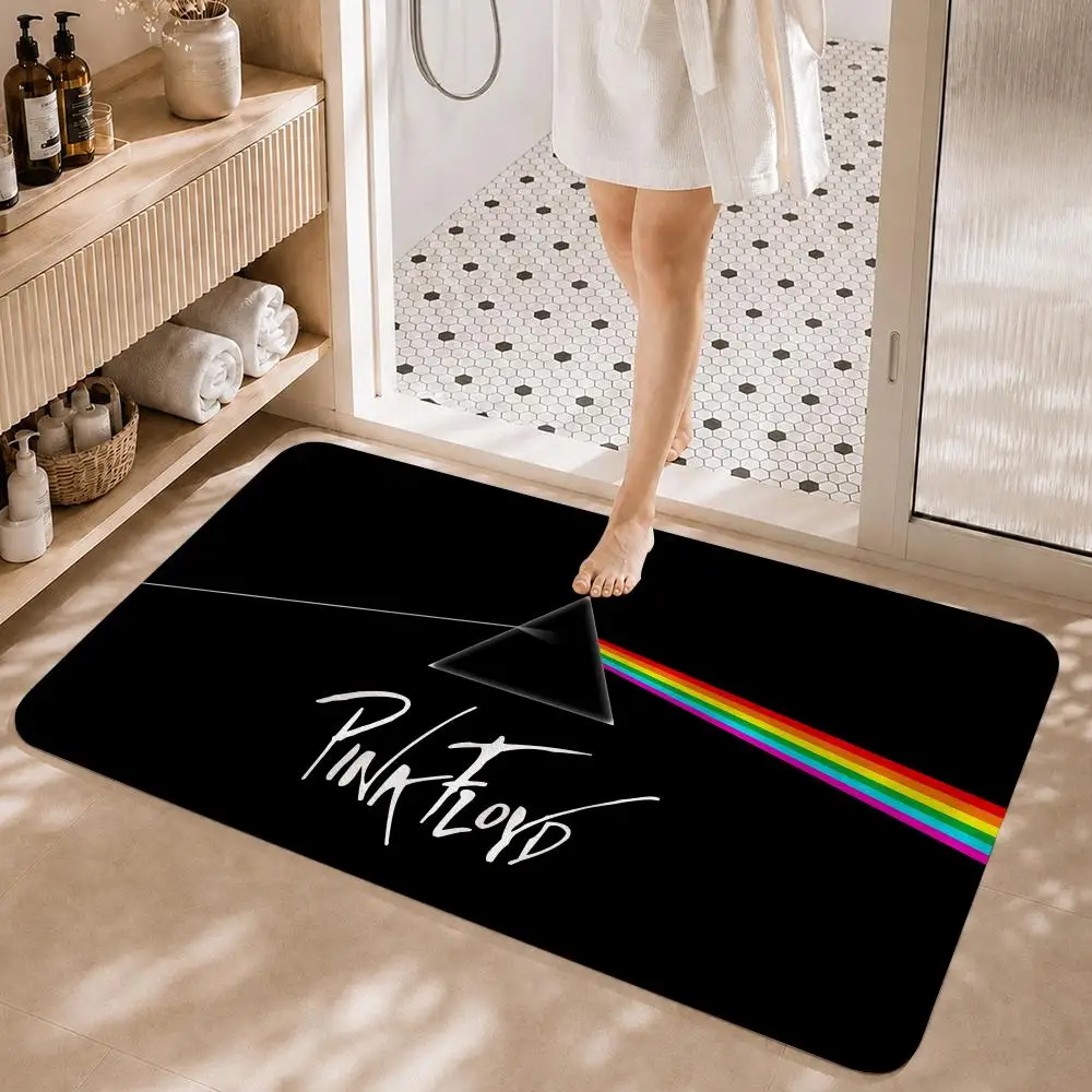 Progressive Rock Band P-Pink Floyd Floor Mat Non-Slip Absorbent Floor Mat Decorative Rug for Home Bathroom Bedroom Entryway