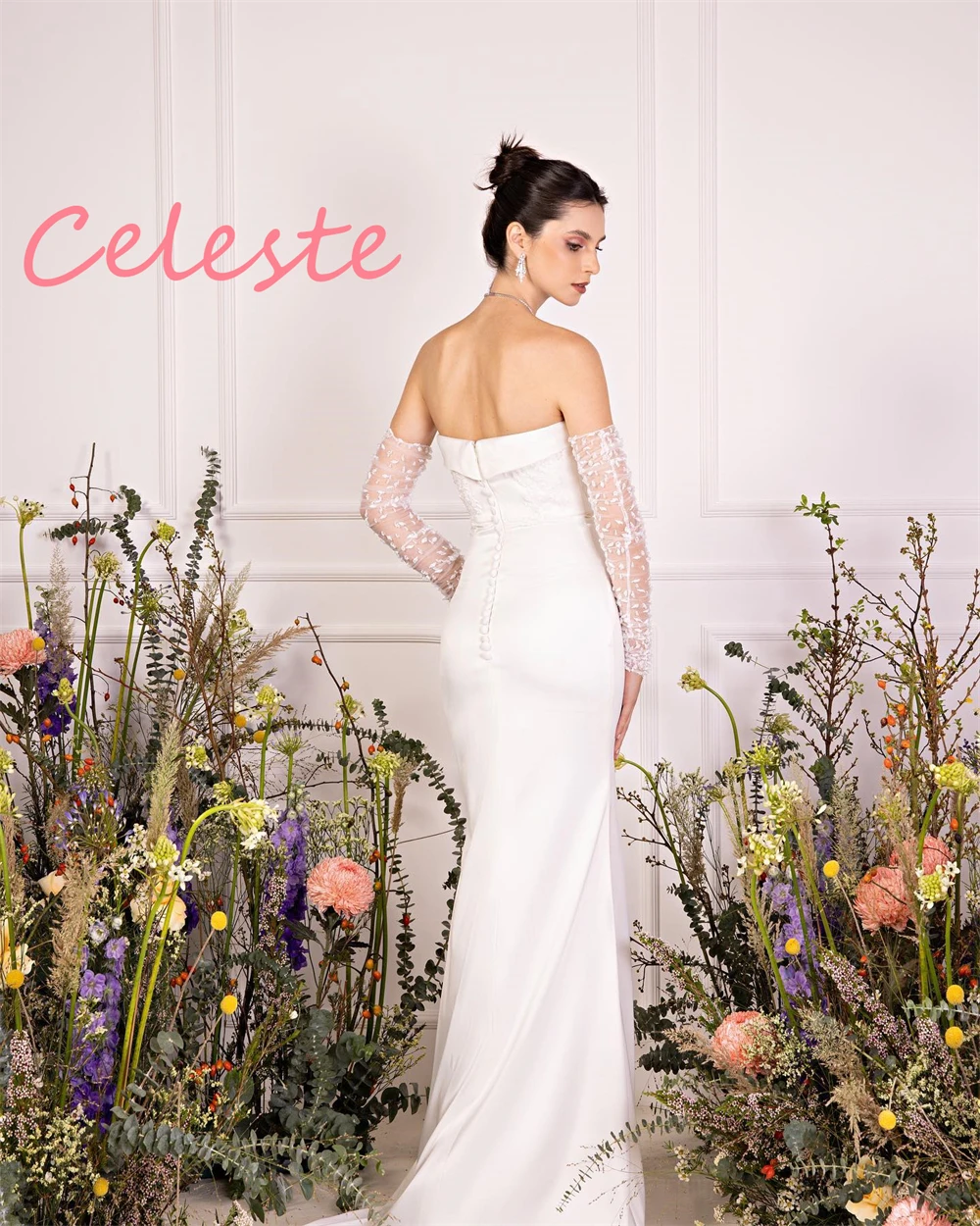 Aangepaste temperament witte satijnen avondjurken Mode strapless homecoming-jurken Prachtige jurken voor speciale gelegenheden