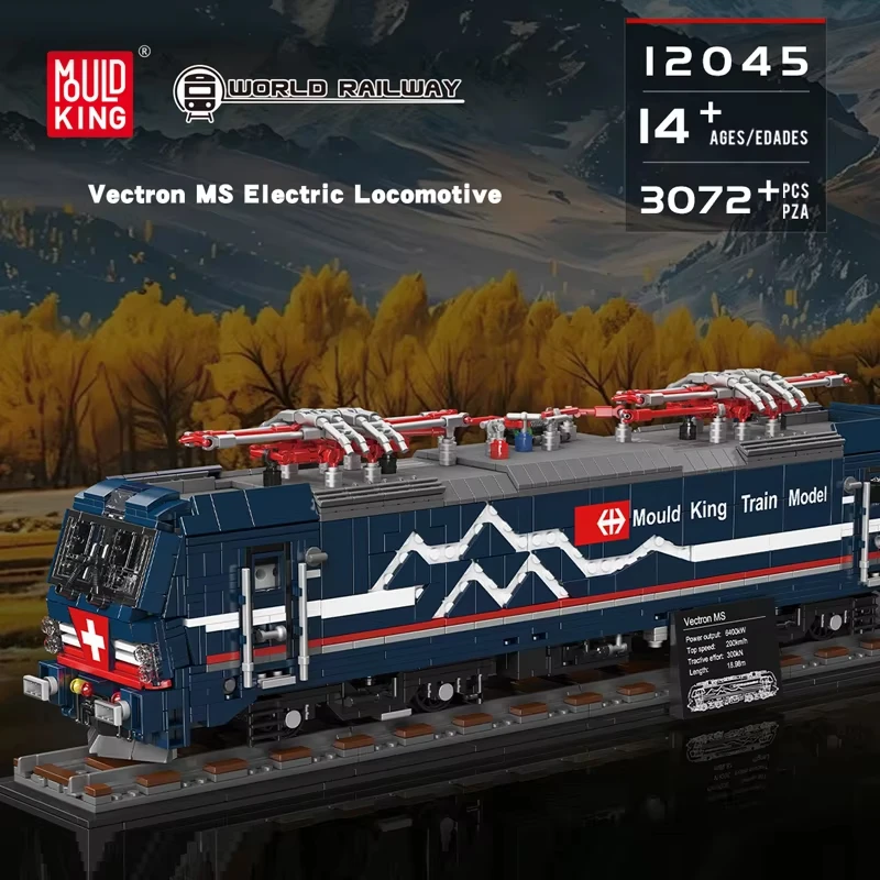 3072 قطعة فيكتورون MS التقنية قطار قاطرة كهربائي اللبنات التحكم عن بعد لعبة قطار البضائع لجمع هدايا الأطفال #2