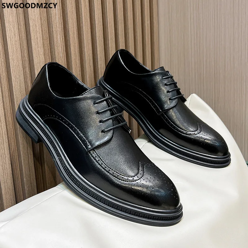 

Office 2024 Coiffeur Party Shoes for Men Business Suit Elegant Shoes for Men Wedding Dress Italiano Brogue Shoes Men Italiano