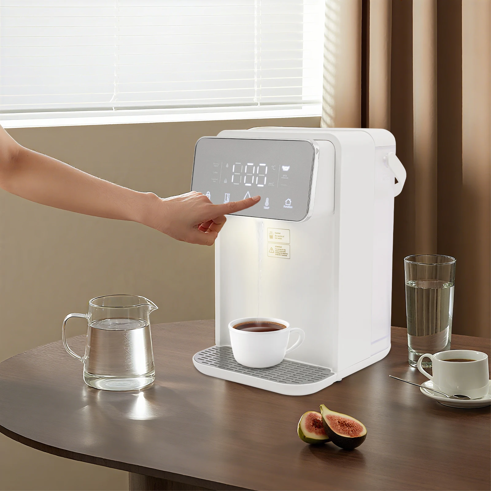 Distributeur instantané d'eau chaude 2000W 3,5l, distributeur d'eau avec affichage numérique pour eau bouillante, café