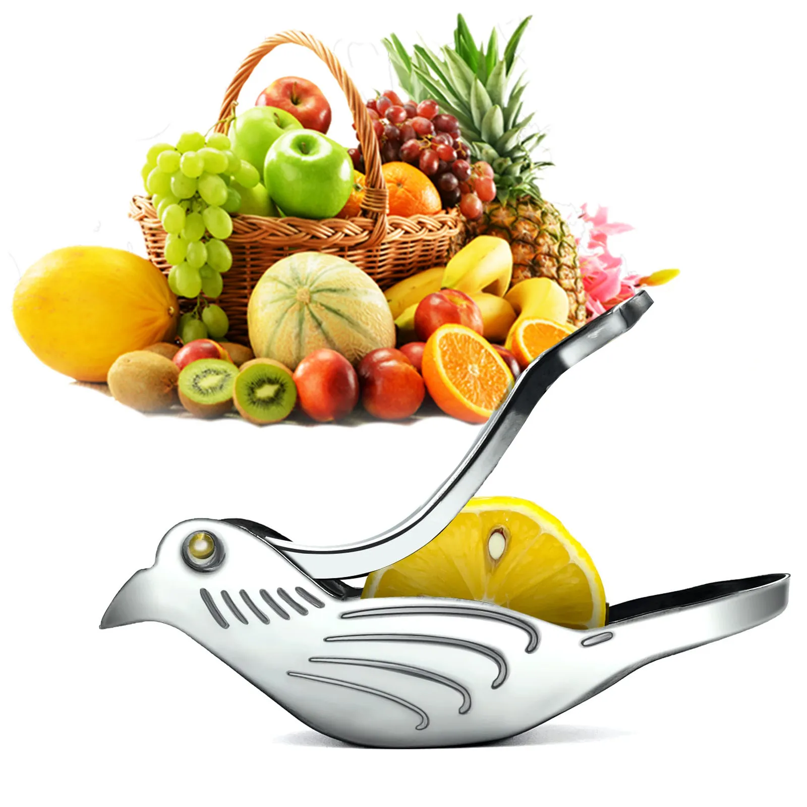 

Manual Lemon Juicer Stainless Steel Lemon Squeezer Bird Shape Lemon Juicer Portable Hand Fruit Press For Orange Lime Pomegranate
