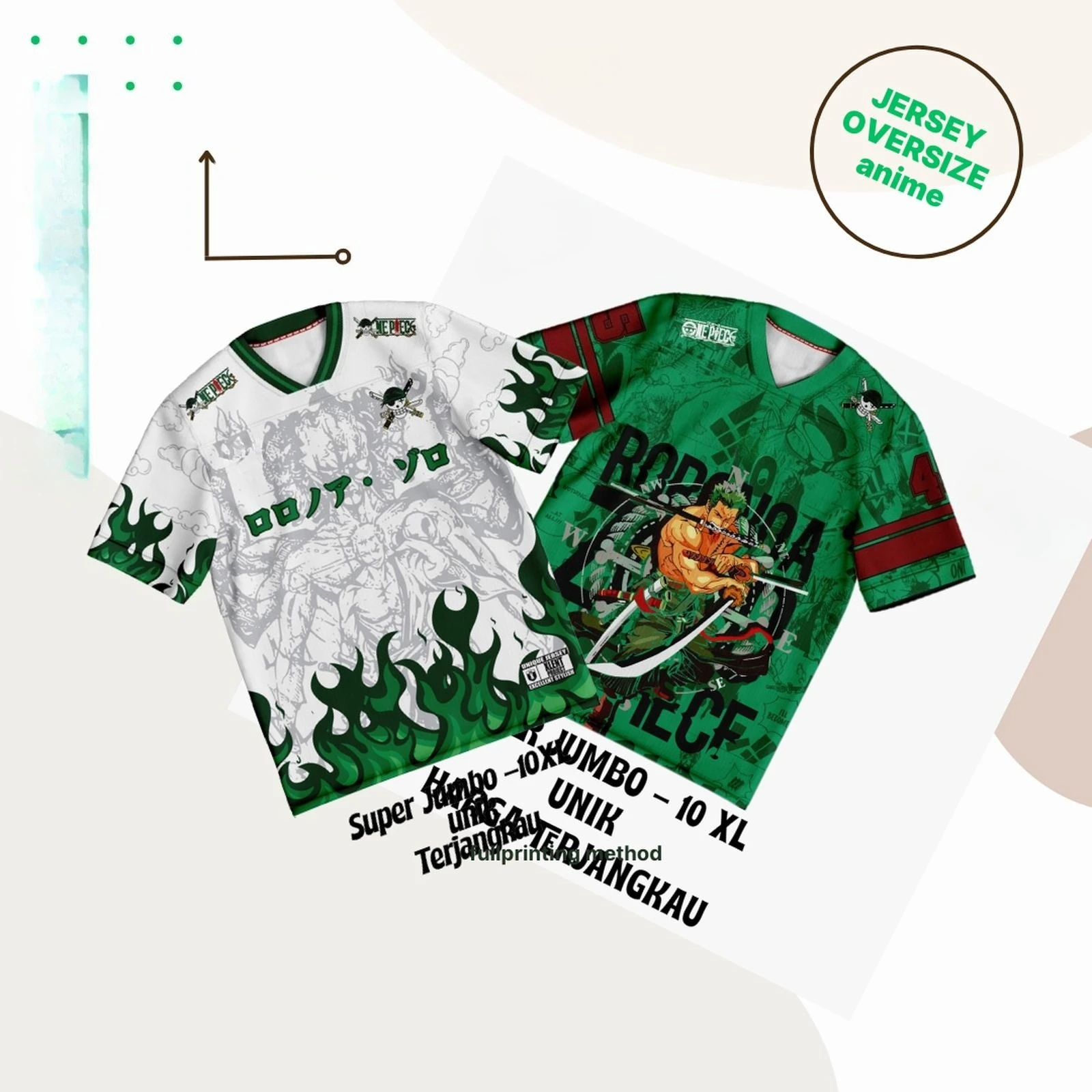 

Fashion Jersey One Piece Zoro Anime Anime Korean Style Baseball Hockey T-shirt Fashion Streetwear Anime Daily Unisex Tops Tees