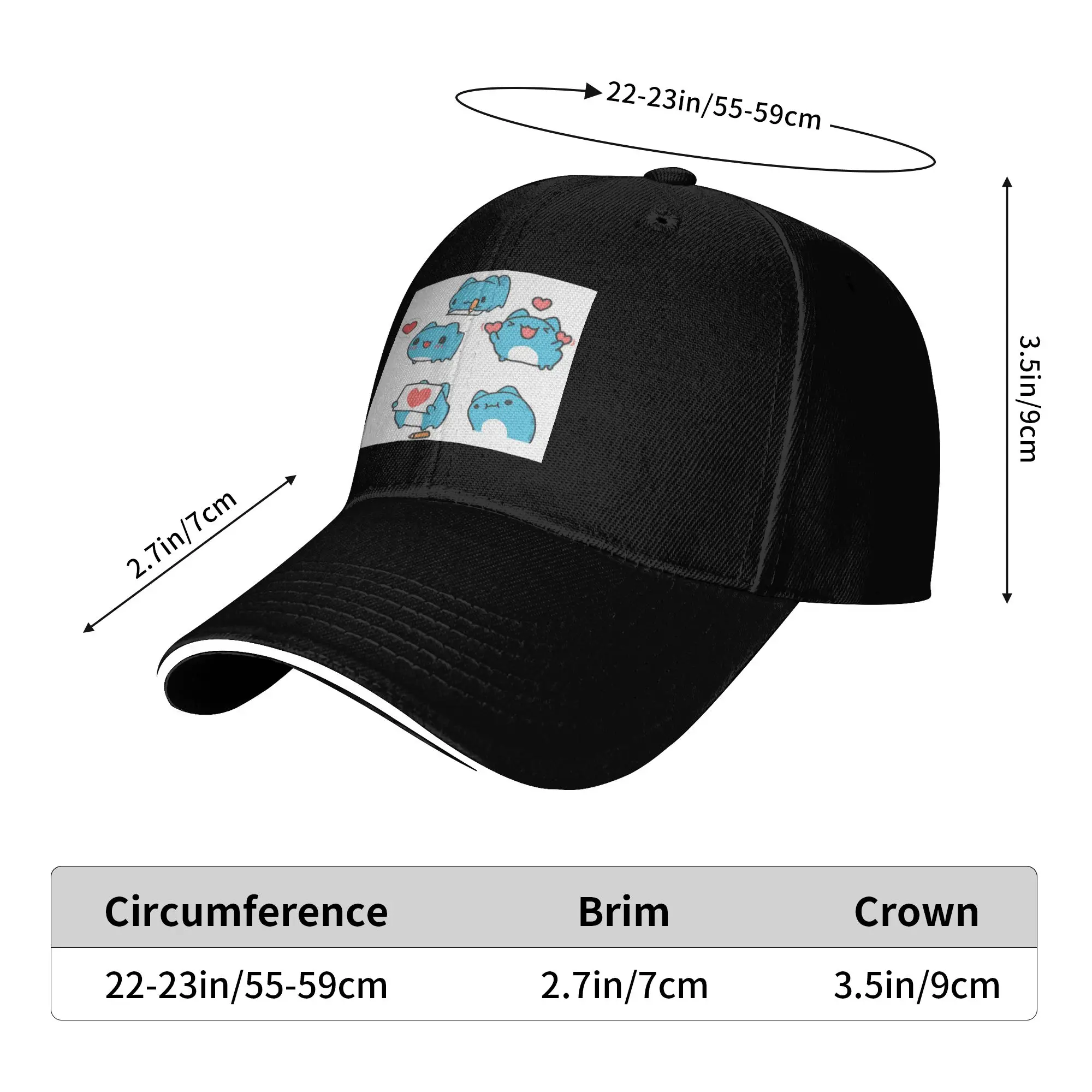 Comic cat bugcat capoo Cap Casual Baseball Caps Adjustable Hat Hip Hop Summer Unisex Baseball Hats Customizable