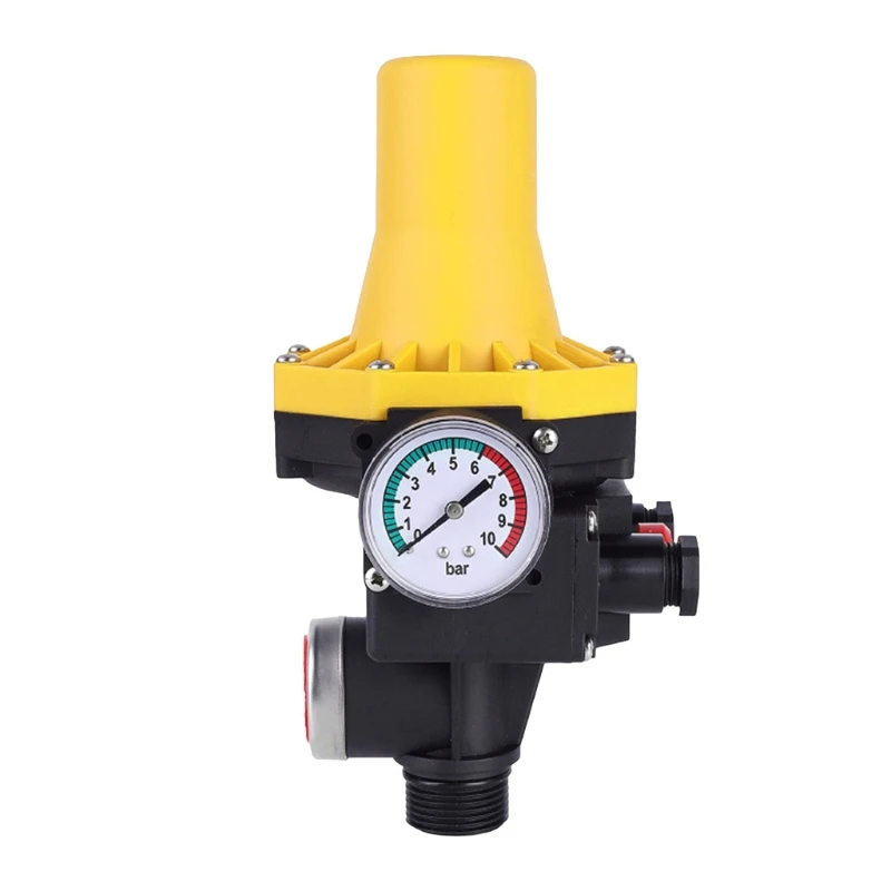 2024 New Automatic Water Pump Controller Water Booster Pump Pressure Switch with Gauge 10A220V-240VAC Water Pump Pressure Switch