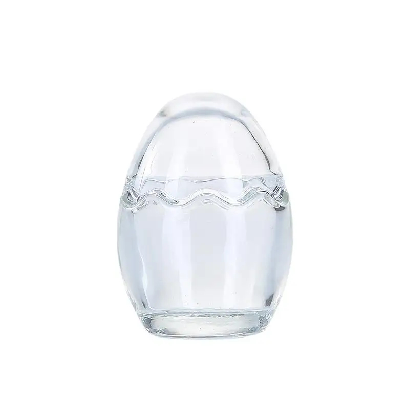 

Cute Egg Shaped Glass Storage Jar for Candy Clear Lead Free Pudding Cup Ice Cream Yogurt Jelly Bowl with Lid Easter Gifts ni116