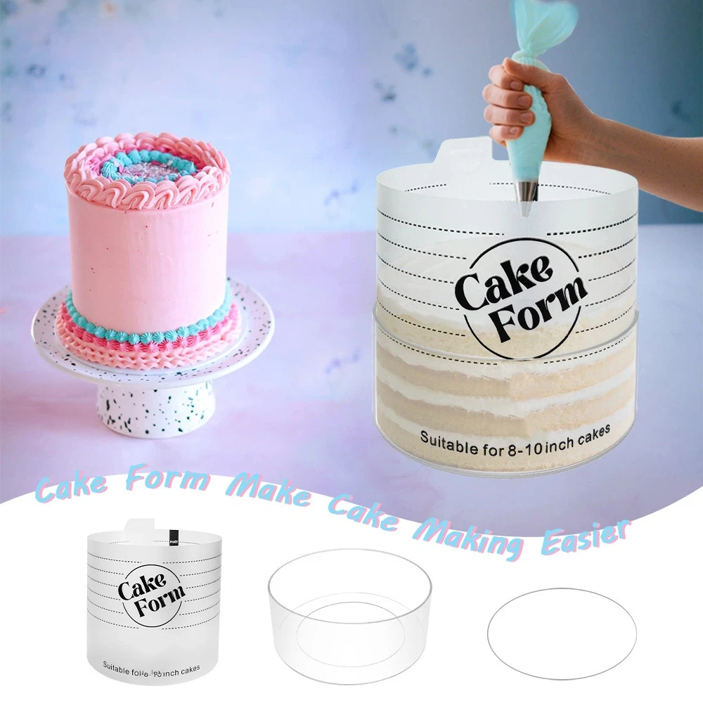 

Регулируемая круглая форма для колец для торта, выдвижные инструменты для помадки, кольцо для мусса, кухонные аксессуары, акриловый круг, инструменты для выпечки торта