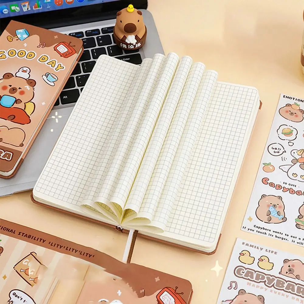 Fashion Mini Capybara Notepad INS Creative Stationery Supplies Cartoon Kawaii Memo Notes Office Accessories