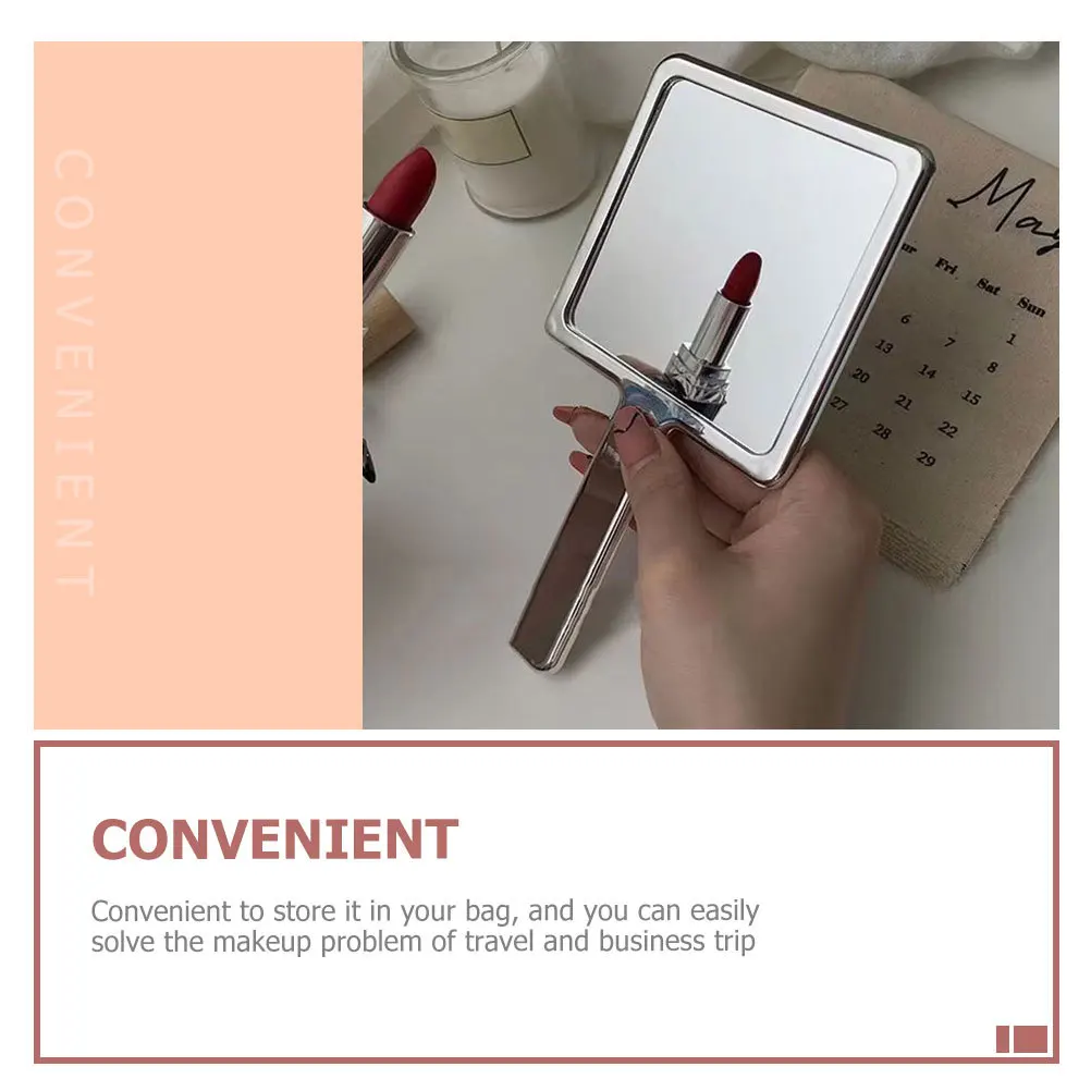 

Portable Retro Handheld Mirror Square Makeup Mirror for Women Travel Makeup Vanity Accessories Cosmetics Accessories