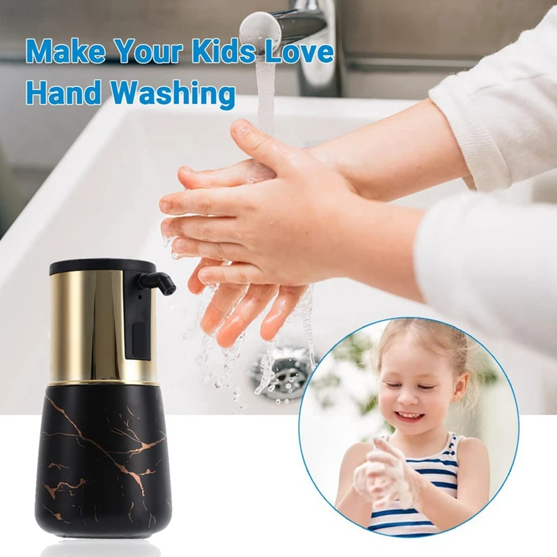 Promotion!Automatic Soap Dispenser Touchless, Ceramic Liquid Soap Dispense, Hands-Free Dish Soap Dispenser, IPX6 Waterproof