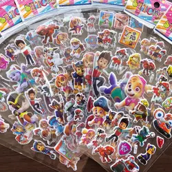 6/12PCS Paw Patrol Dog Toy Sticker 3D Children's Anime Cartoon Bubble Paste Thicken The Reward Sticker Kids Toys Gift