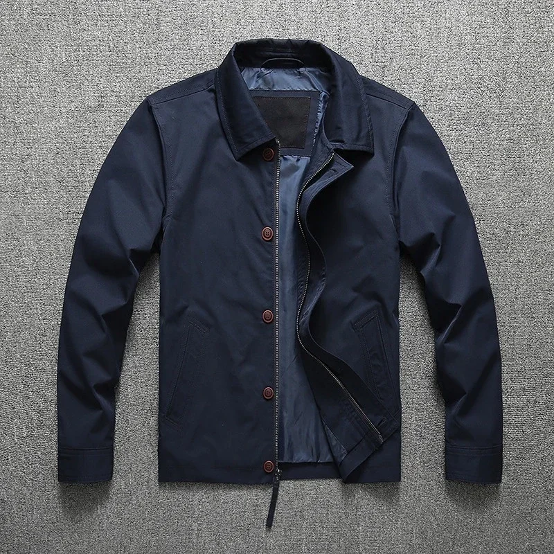

Autumn Winter Mens Oversized Jacket Casual Zip Up Zipper Jackets Plus Size Xxxl Boys Blue Black Outerwear Coat High Quality