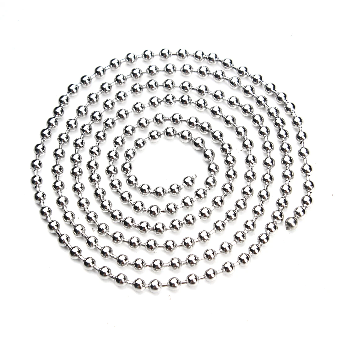 5Meter Stainless Steel Bead Chain Metal Round Ball Bulk Chains For DIY Bracelet Keychain Jewelry Making Accessories Wholesale