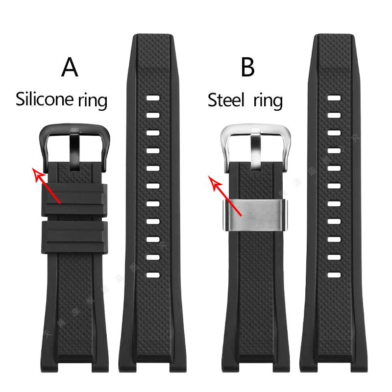 Pulseira de borracha de silicone para Casio, Watch Band, Pulseira Sports Strap, G-Shock, GST-W300, 210, 400G, S130, S310, S330, B100