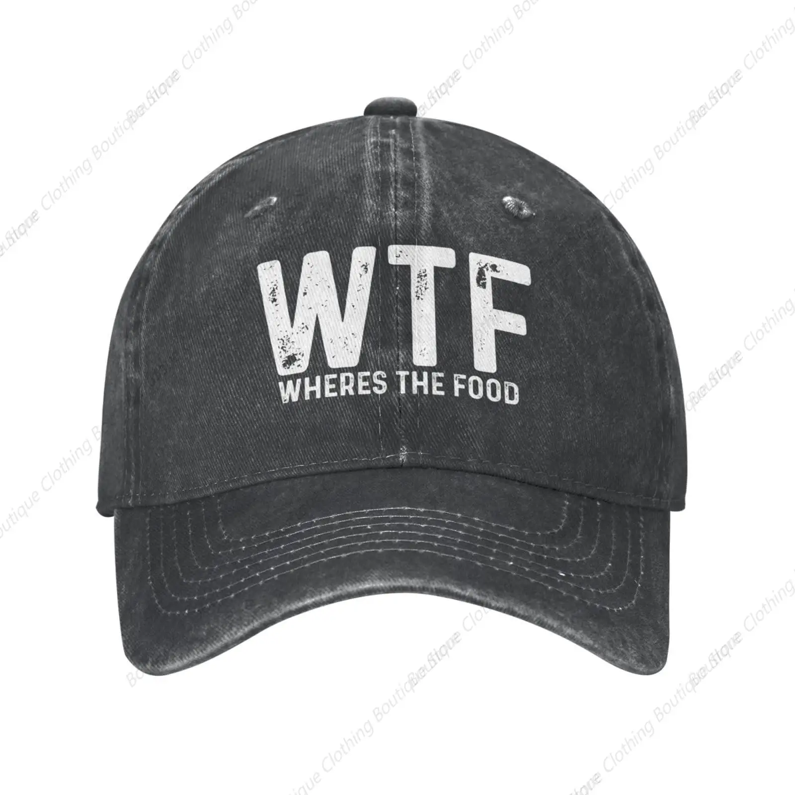 

Wheres The Food Hat for Men Dad Hat Trendy Caps Black