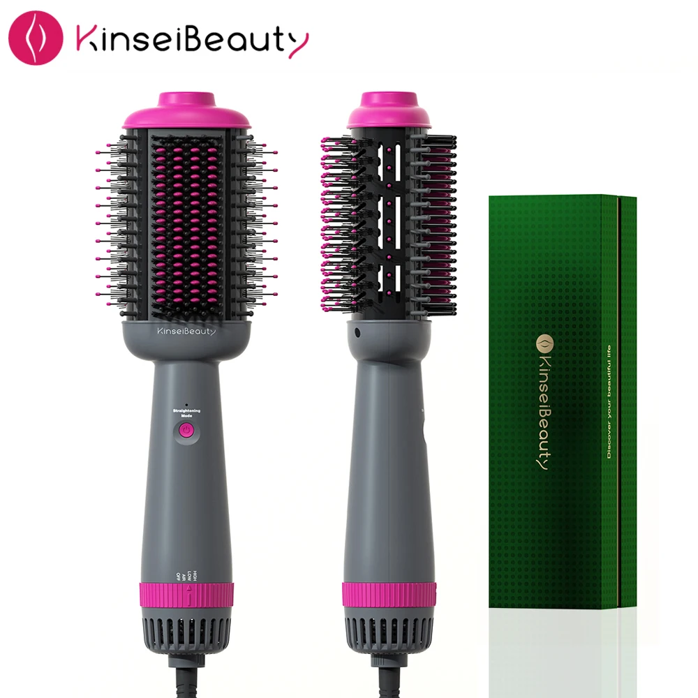 Kinseibeauty Hair Dryer Comb Straightener Dual-purpose Hot Air Brush Ceramic Anti-ironing Blower Multi-function Styling Tools