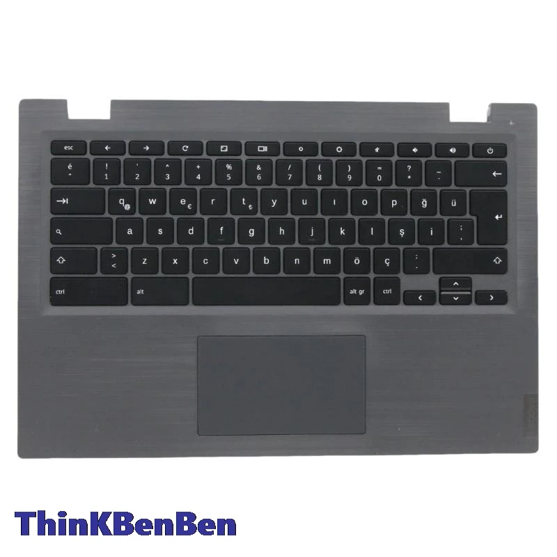 

TR Turkish Black Keyboard Upper Case Palmrest Shell Cover For Lenovo 14e Chromebook S345 14 14AST 5CB0S95233