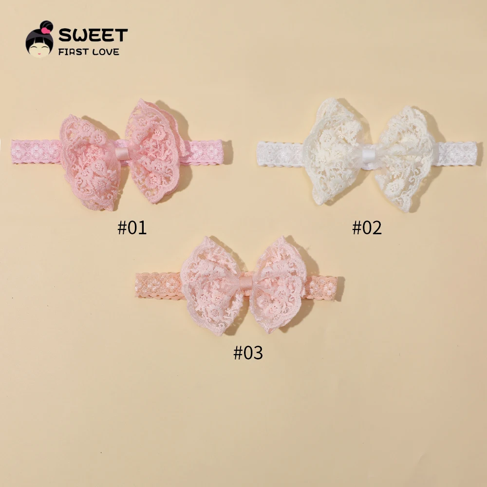 Headbands for Girl Soft Elastic Lace Bow Baby Girl Hair Band Children Turban Kids Headwear Hair Accessories for Newborn Infant