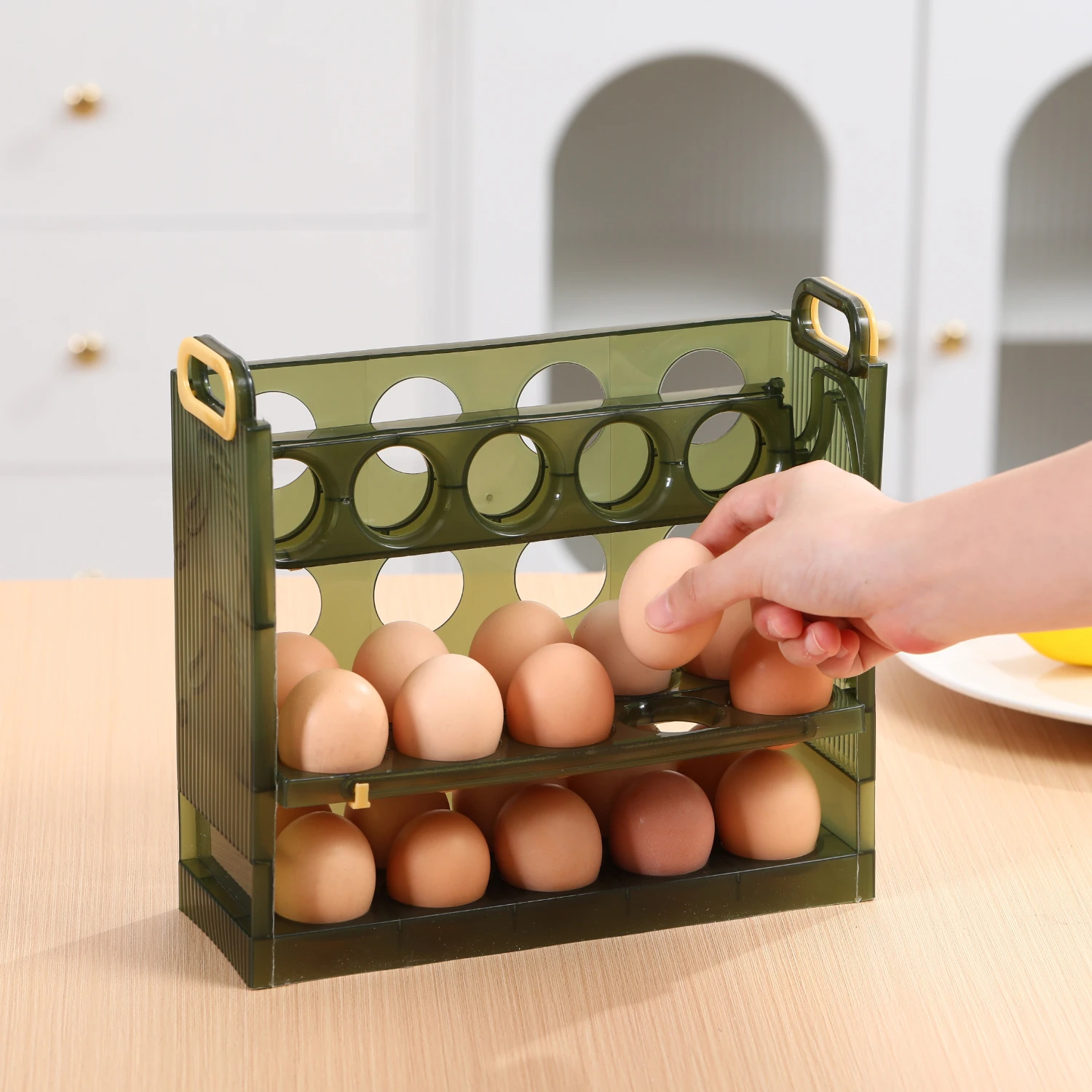 

Egg Container - Spacious Refrigerator-Friendly Design with Convenient Organizer and Sturdy Holder - Perfect for Storing Standar