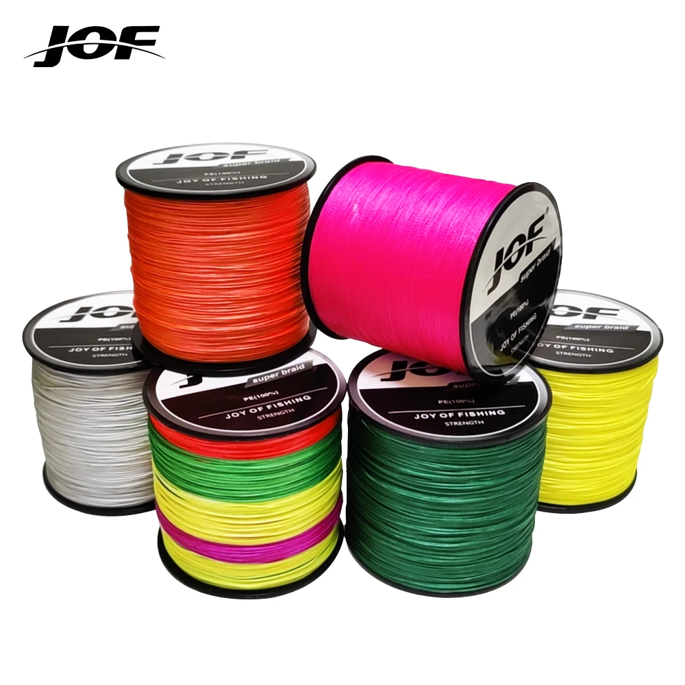 JOF PE Braided X4 Fishing Line, Abrasion Resist Durable Thin Fishing Line For Outdoor Fishing Accessories 300M 500M 1000M