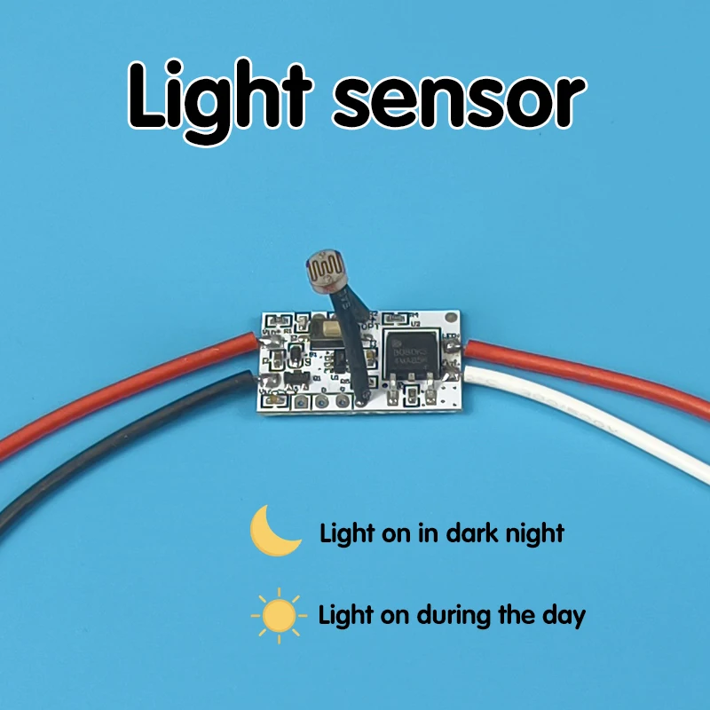 Intelligenter Fotozellenschalter Dual-Modus [Tag EIN/Nacht EIN] Wasserdichter Sensor-Sensorfühler 5A Automatisches Ein/Aus für Innen- und Außenbeleuchtung