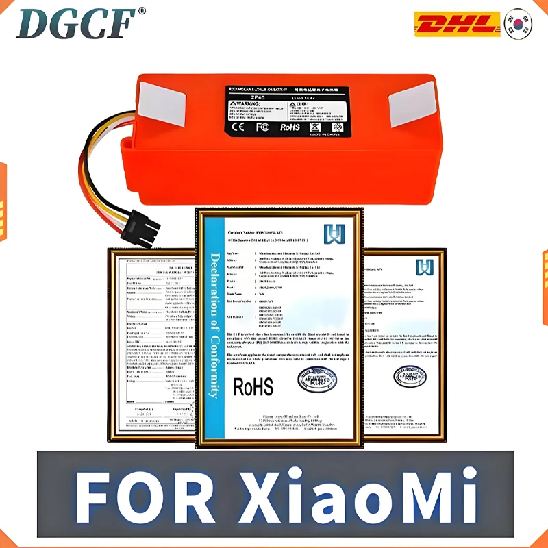 

100% Original BRR-2P4S-5200S Robotic Vacuum Cleaner Replacement Battery For Xiaomi Roborock S55 S60 S65 S50 S51 S5 MAX S6 Parts