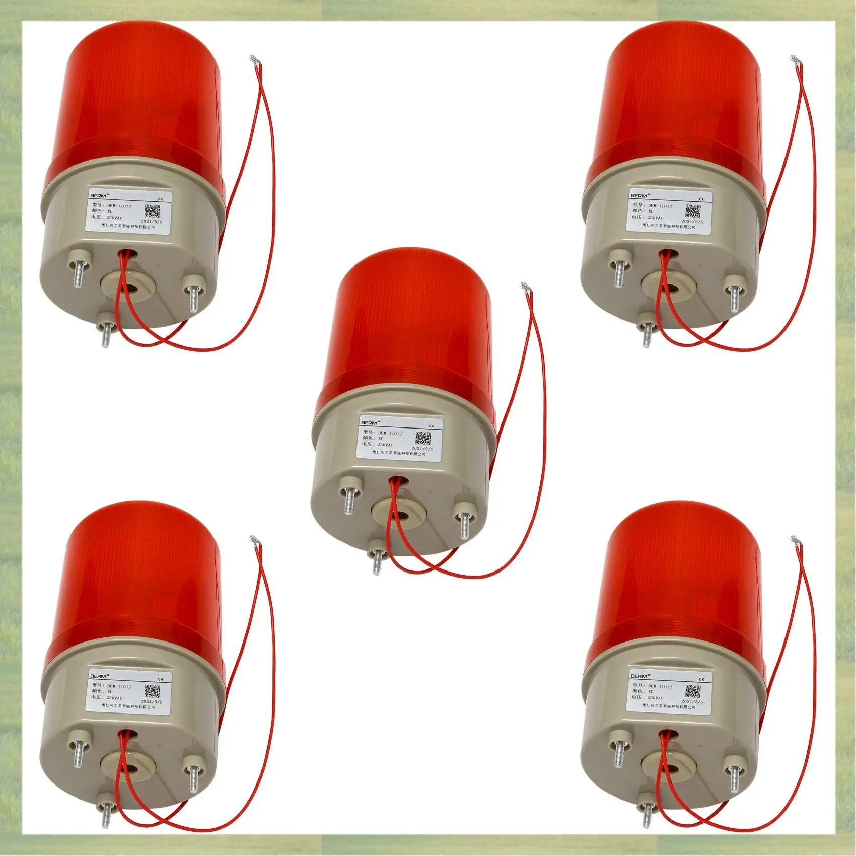 

N15R-5X Промышленная мигающая звуковая сигнализация, BEM-1101J 220 В Красный светодиодный сигнальный светильник, система вращающегося света