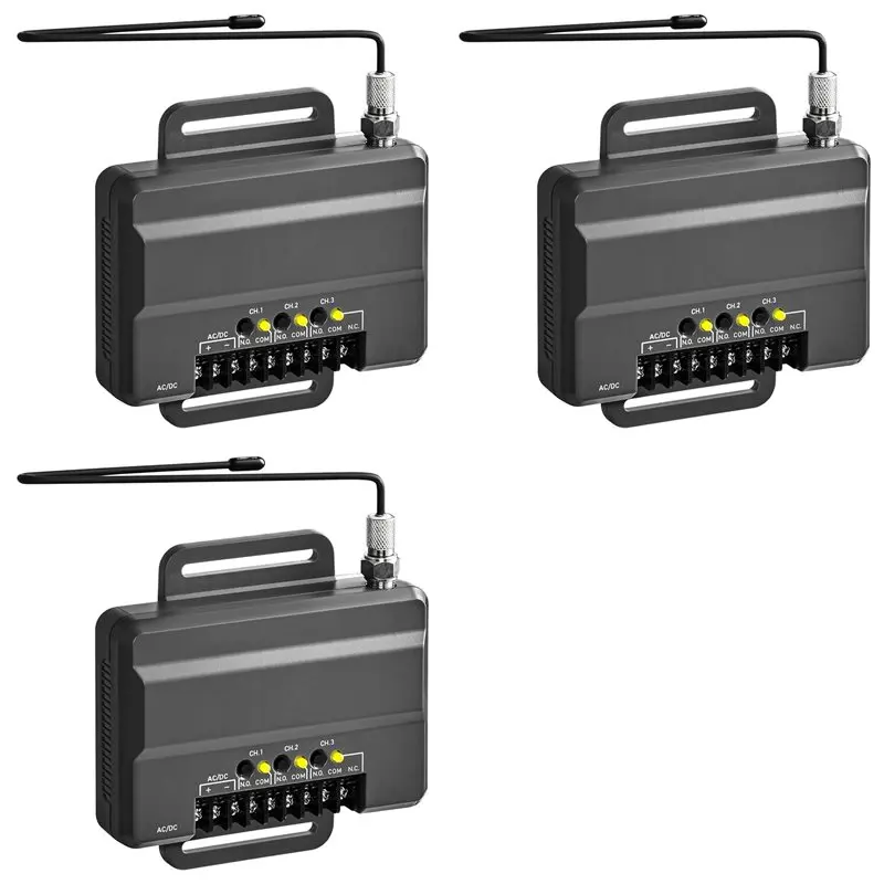 Receptor universal GROCE-3X 850LM - Abrepuertas y abridores de puertas de garaje. El 850LM puede controlar hasta 3 puertas o abridores de puertas de garaje.