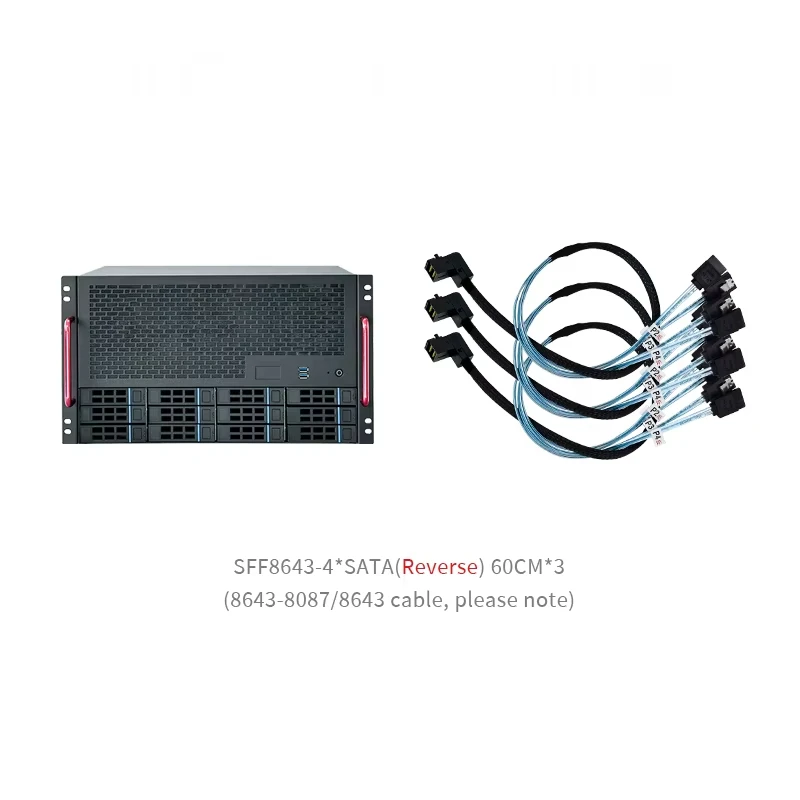 JMCD 12S4 Hoogwaardige gaming-pc-behuizingen 12-bay NAS-chassis, ATX-moederbord, ATX-voeding, voor ondernemers AIO-servers