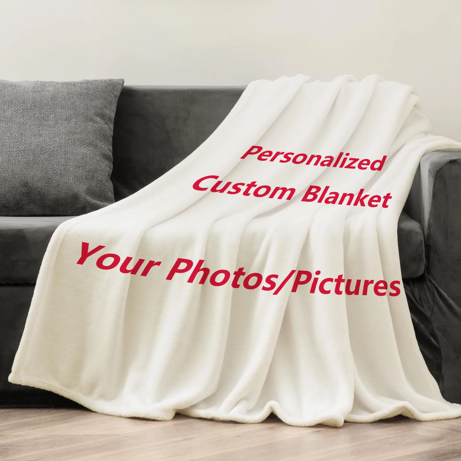 Personalized Custom Blankets Customizable Photo Idol Pictures Flannel For Sofa Beds Office Perfect Holiday Gift Travel Blanket