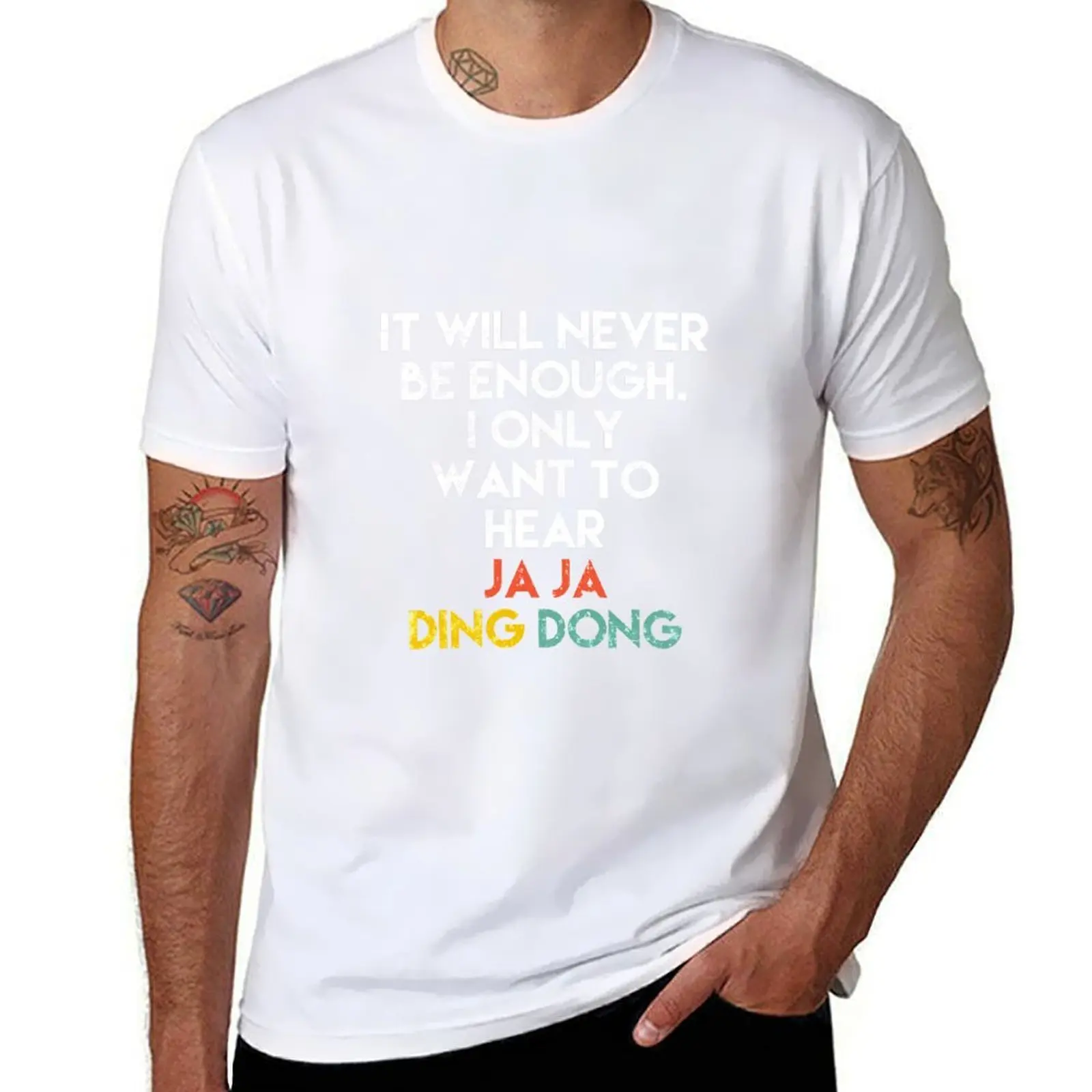 

Ja Ja Ding Dong - Fire Saga: Eurovision Movie T-Shirt funny t shirts cotton t shirts for man cotton soft T-Shirt