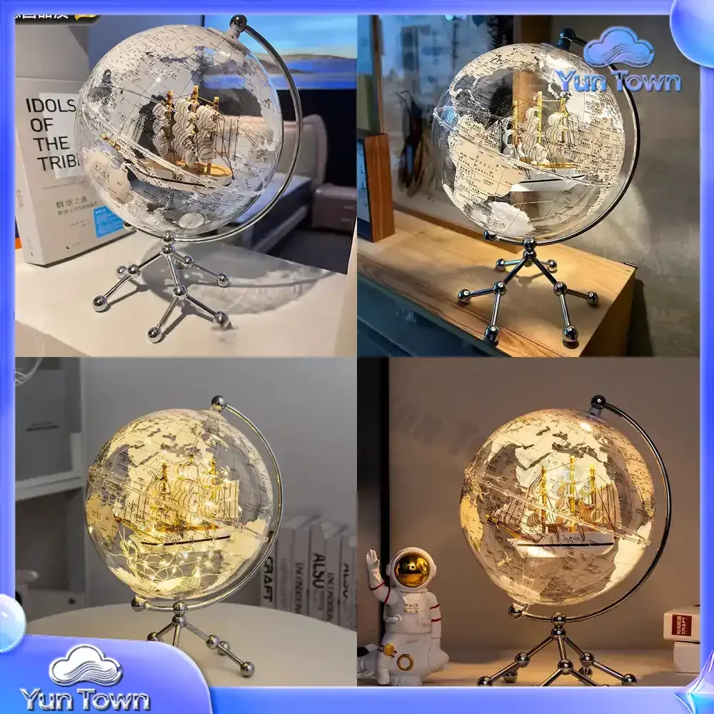 German sailboat globe ornament with light luxury high-end living room TV cabinet office decoration gift