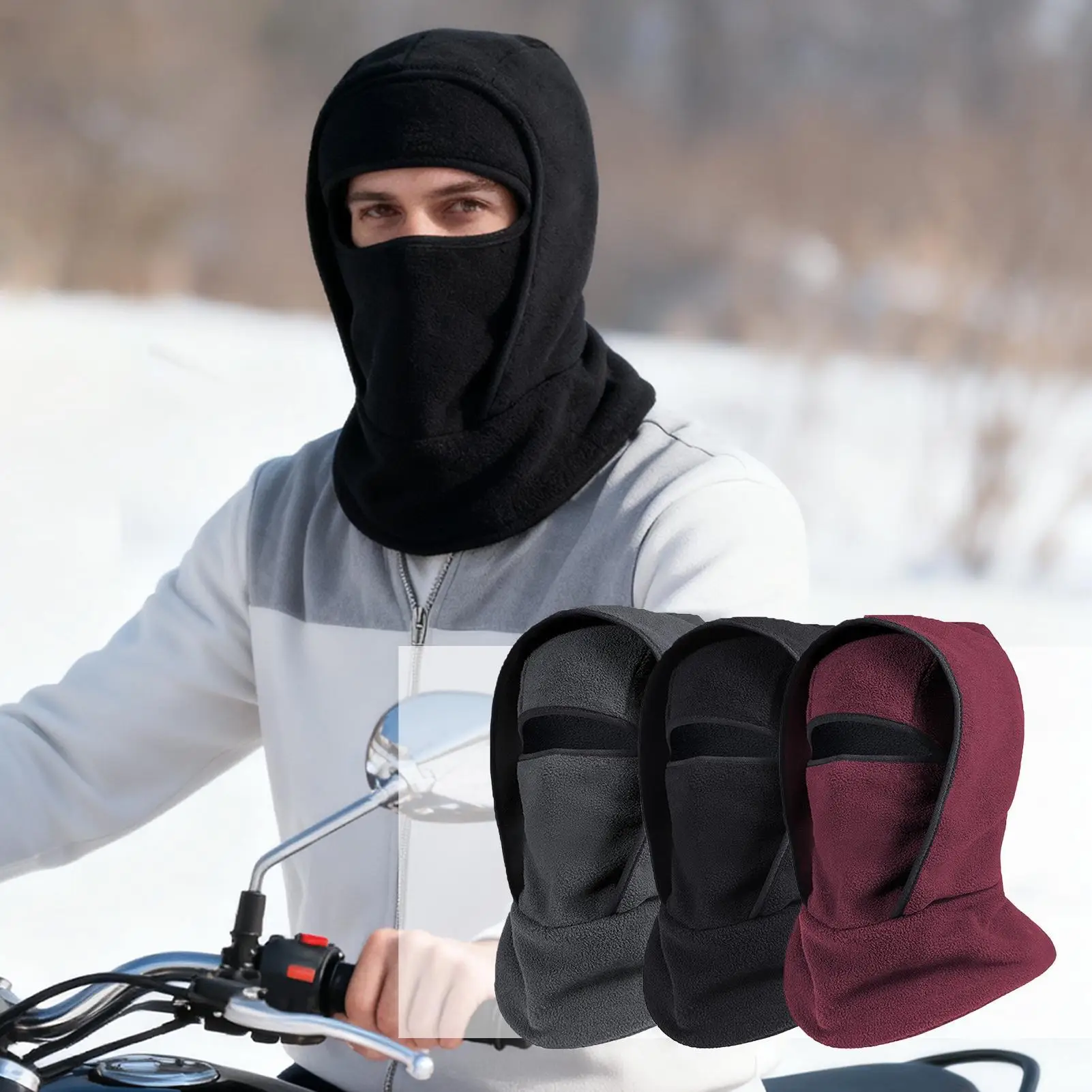

Winter Ba&laclava Hat & Neck Gaiter Full Face Cover Windproof Protection For Cold Weather Cycling Skiing Climbing Outdoor Sports