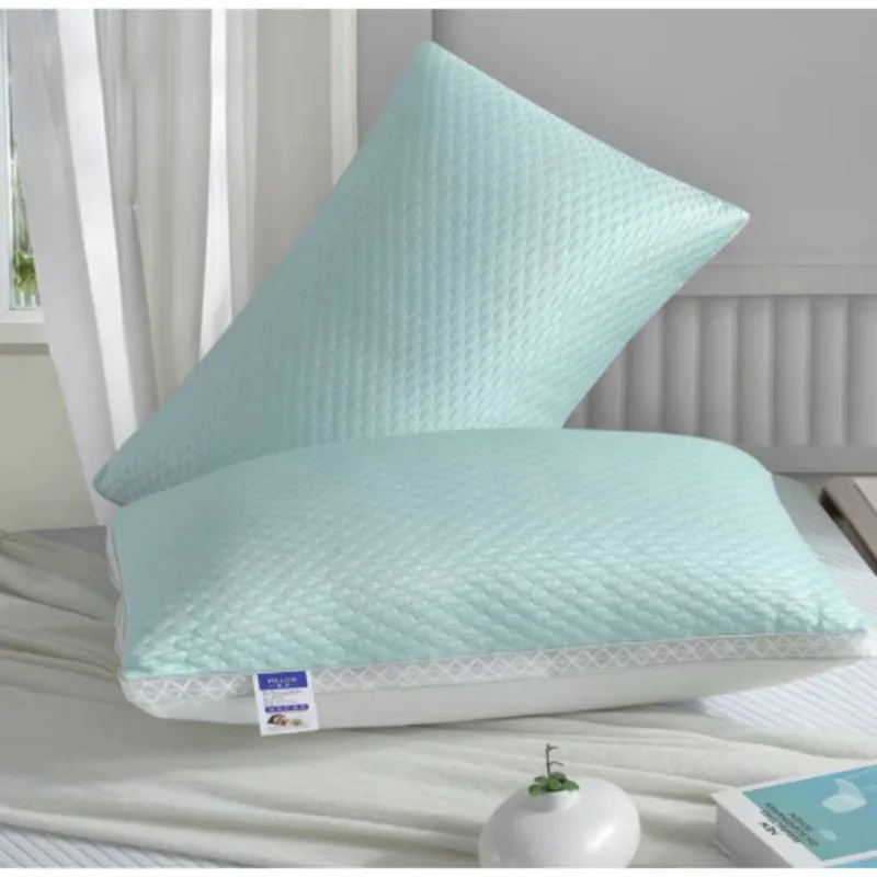 

K Cooling Breathable Tofu Pillow Sky Blue Soft Comfortable Bed Pillow for Home Bedroom Sleep Support