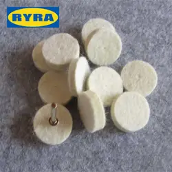 1~20 PCS 8mm Polishing Buffing Wheels Wool Felt With Mandrel Metal Surface For Dremel Accessories Rotary Tools Polisher Disc