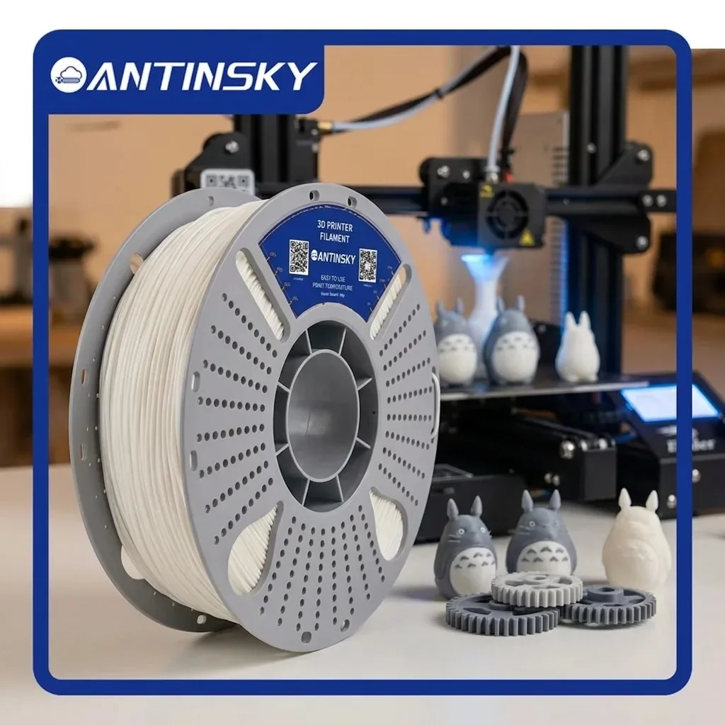 ANTINSKY TPU95A 1.75mm 1kg Flexible 3D Printer Filament High Elastic Wear Resistant Printing Material for FDM Printer